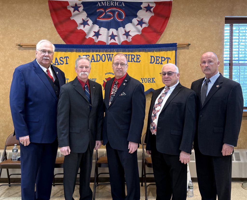 L to R: Commissioners William J. Neill, Keith J. Hoffman, John J. Priest, Carey A. Welt, and Philip Fertitta.